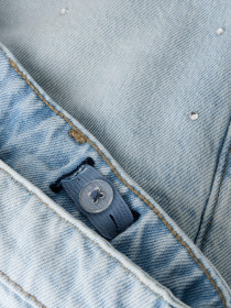 NAME IT Rhinsten Denim Shorts Rose Light Blue Denim